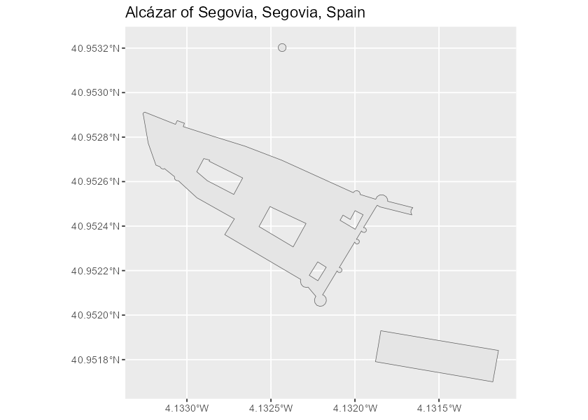 Extract Alcázar of Segovia with the WFS service